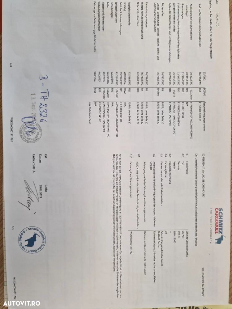 Schmitz Cargobull SKI 8,2, 28mc, basculabila, prelata, picioare sprijin, jante ALUMINIU, bara protectie spate-22900 EUR+Tva, posibilitate leasing, otel HARDOX, prelungire finisor, Carte de identitate, posibilitate leasing-PROMOTIE 22900 Eur+Tva - 25