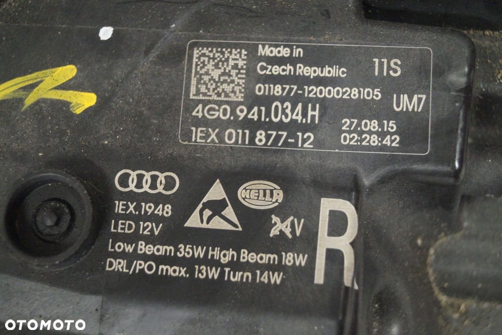 audi a6 c7 4g lampy full led przód lift eu 4g0941033h 034h eu - 9