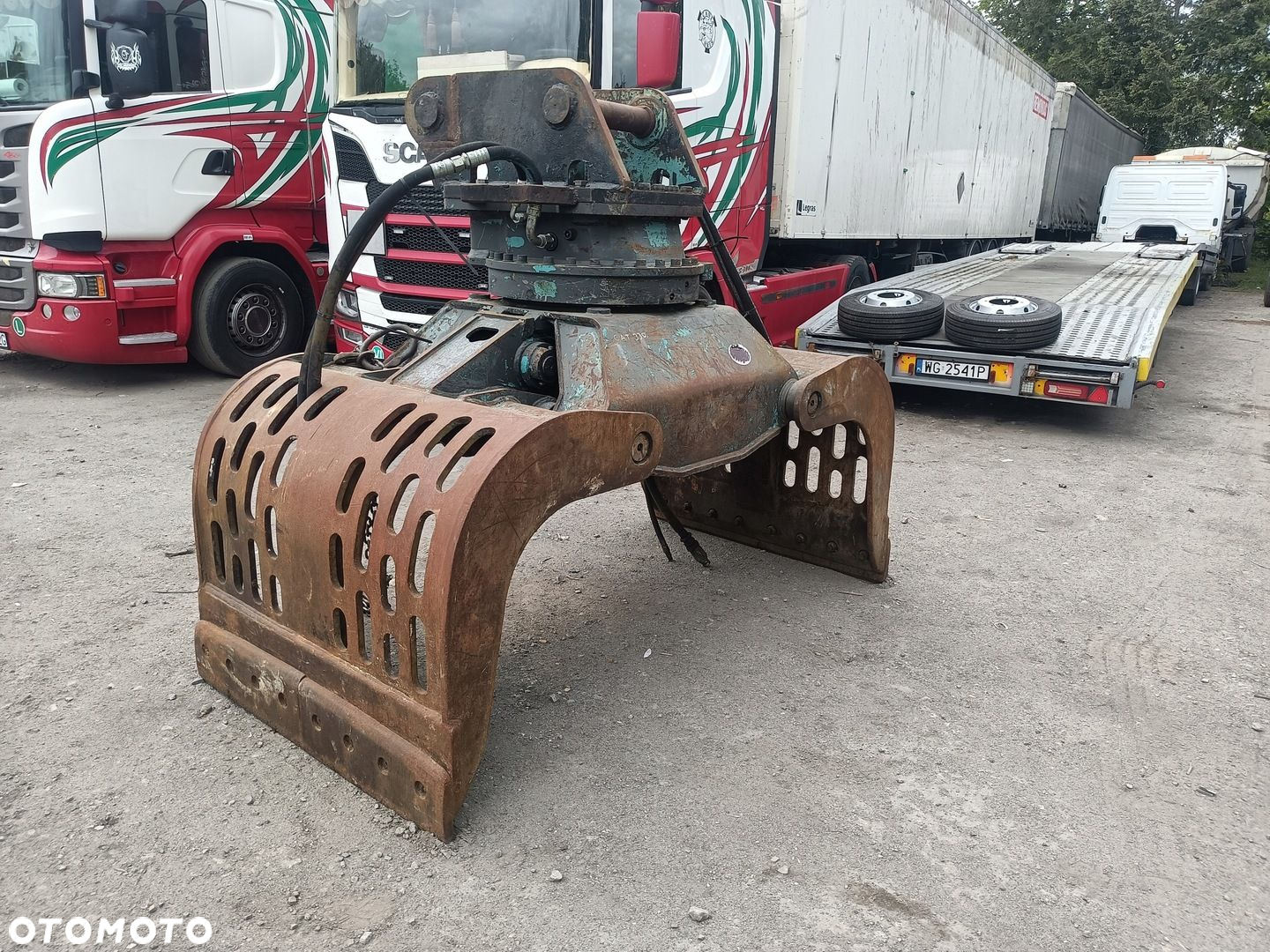 Chwytak wyburzeniowy sortujący ażurowy obrotowy cat jcb sworznie 80 mm duży - 3