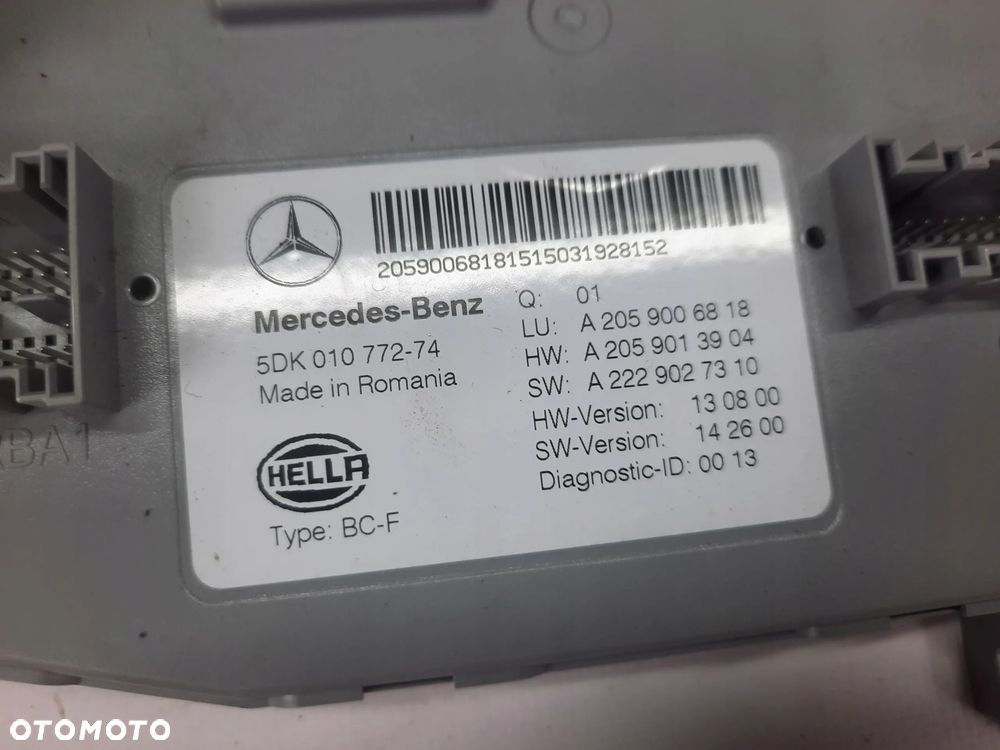 MERCEDES W205 C MODUŁ SAM IMMOBILIZERA A2059006818 - 4
