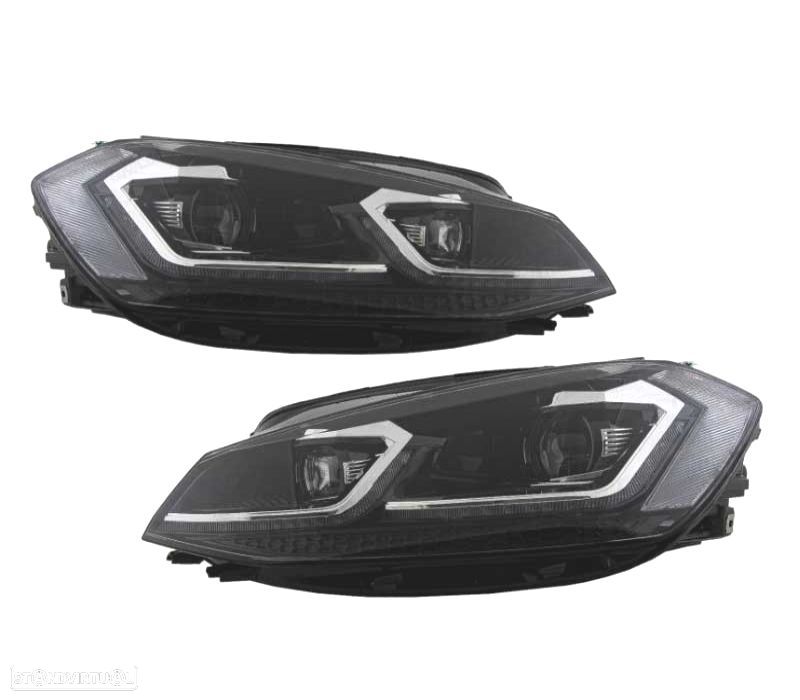 CONJUNTO FARÓIS FULL LED DINÂMICOS VOLKSWAGEN VW GOLF 7.5 17-19 LOOK R LINE - 6