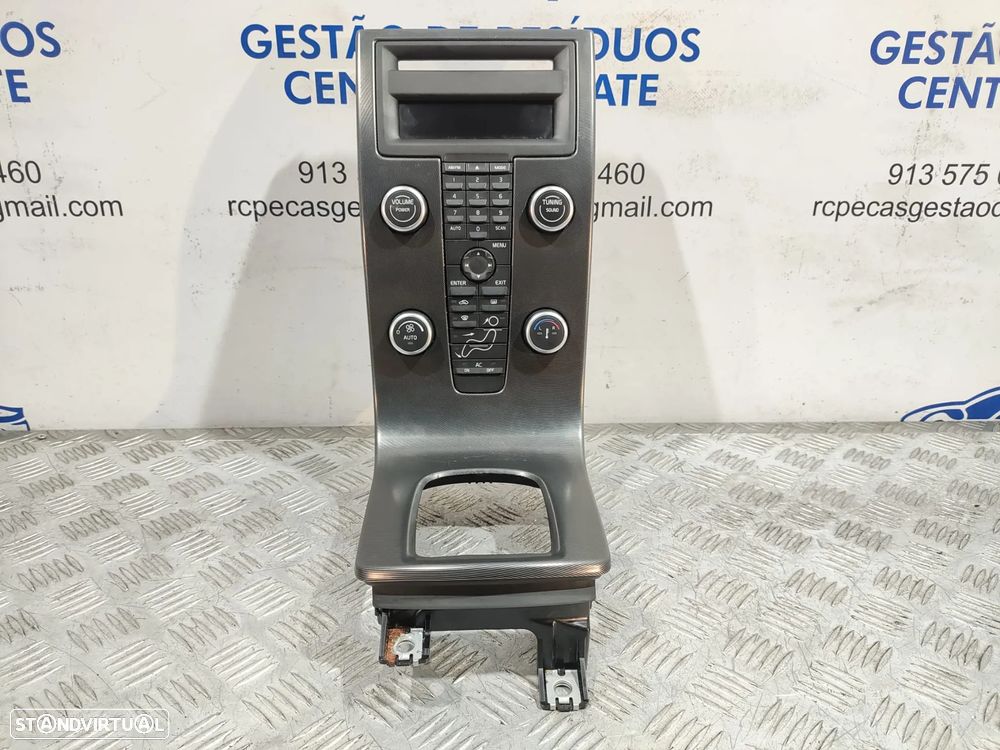 CONSOLA CENTRAL DISPLAY MULTIMEDIA COMANDOS CONTROLO CHAUFFAGE VOLVO S40 MK2 FACELIFT R-DESIGN ORIGINAL - 1