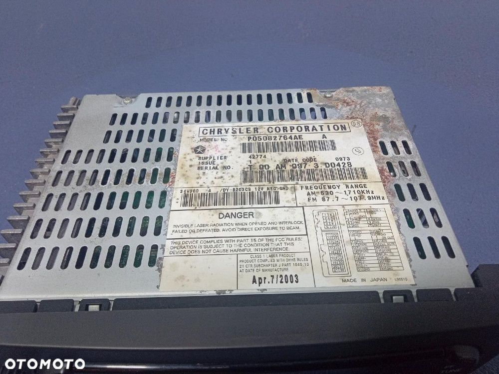 CHRYSLER PACIFICA I 03-07 RADIO FABRYCZNE P05082764AE - 5
