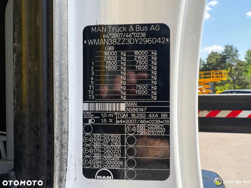 MAN TGM 18.250 4x4 PALFINGER PK 27001 HDS Żuraw Crane Kran - 27