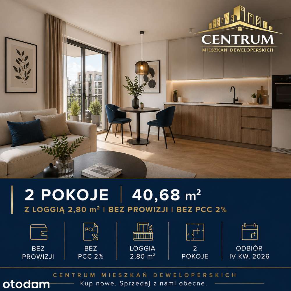 2 pokoje | Smart Home | Loggia | Bez prowizji