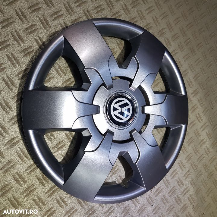 Capace roti VW r16  la set de 4 buc,Capace janta aliaj,Embleme - 1