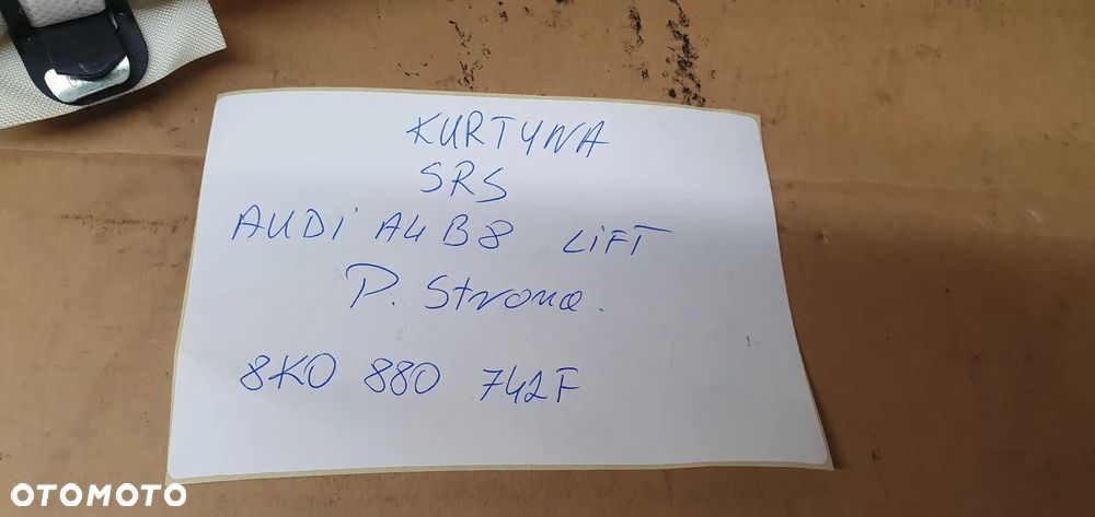 Kurtyna Prawa Audi A4 B8 Oryginal 8K0880742F - 10