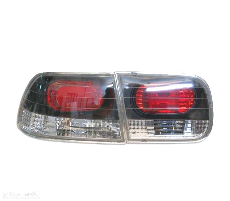 FAROLINS HONDA CIVIC 2P 92-95 LOOK LEXUS FUNDO PRETO - 2