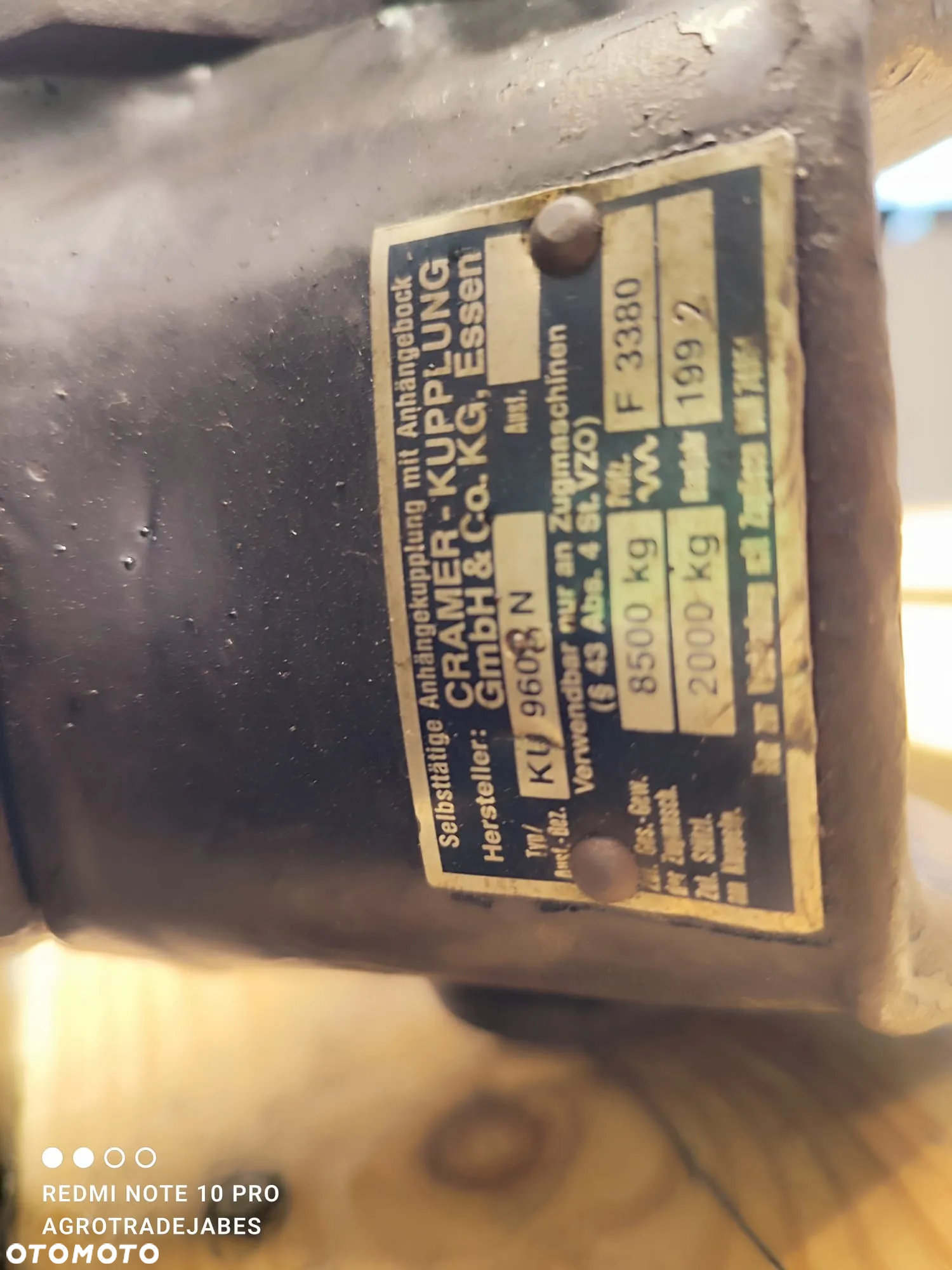 Zaczep automatyczny CRAMER KU9605 Deutz-fahr 6.31 - 9
