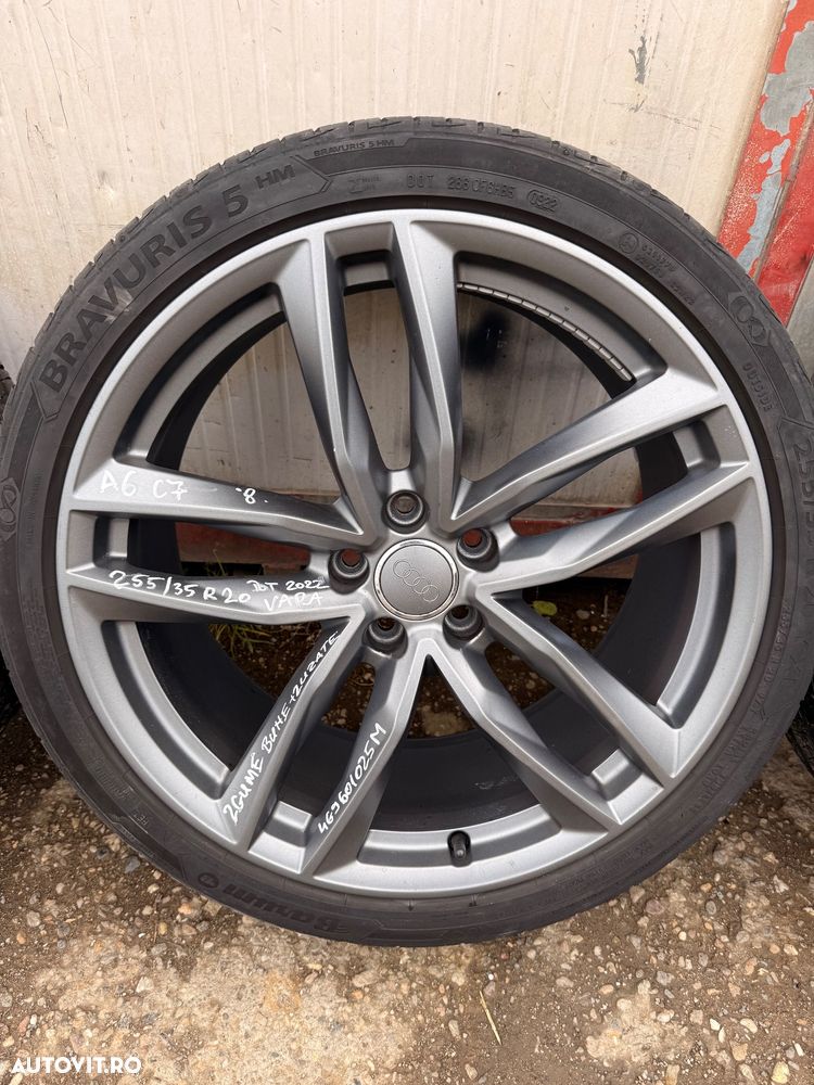 Jante aliaj AUDI A6 C7 cu cauciucuri vara 255/35R20 cod 4G9601025M - 2