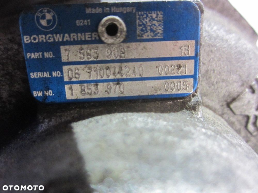 BMW F10 F01 N55 306KM F06 TURBOSPRĘŻARKA TURBO TURBINA 11652470369 2470369 - 11