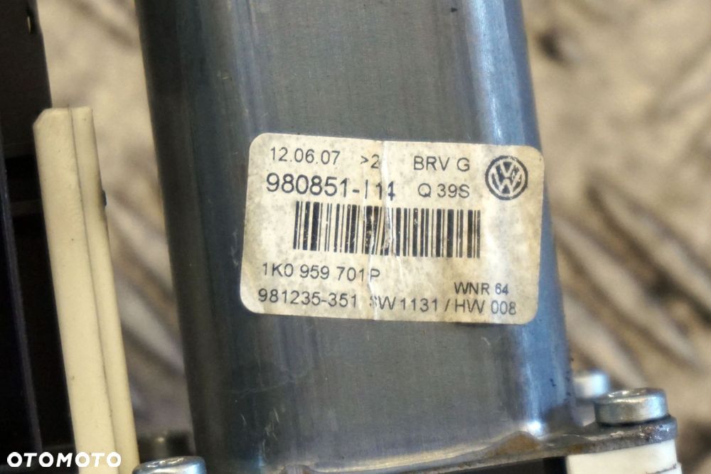 SILNICZEK SZYBY LEWY PRZÓD PASSAT B6 1K0959793L 1K0959701P VOLKSWAGEN 2005-2010 - 4