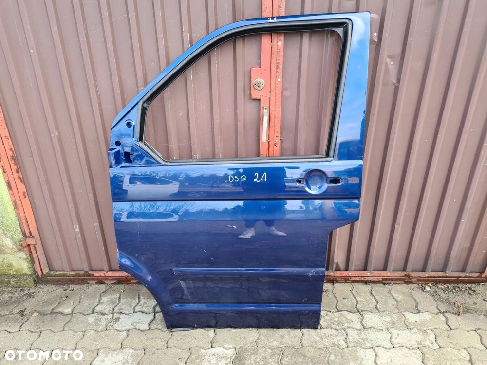 VW T5 drzwi lewy przód niebieskie LD5Q - 1