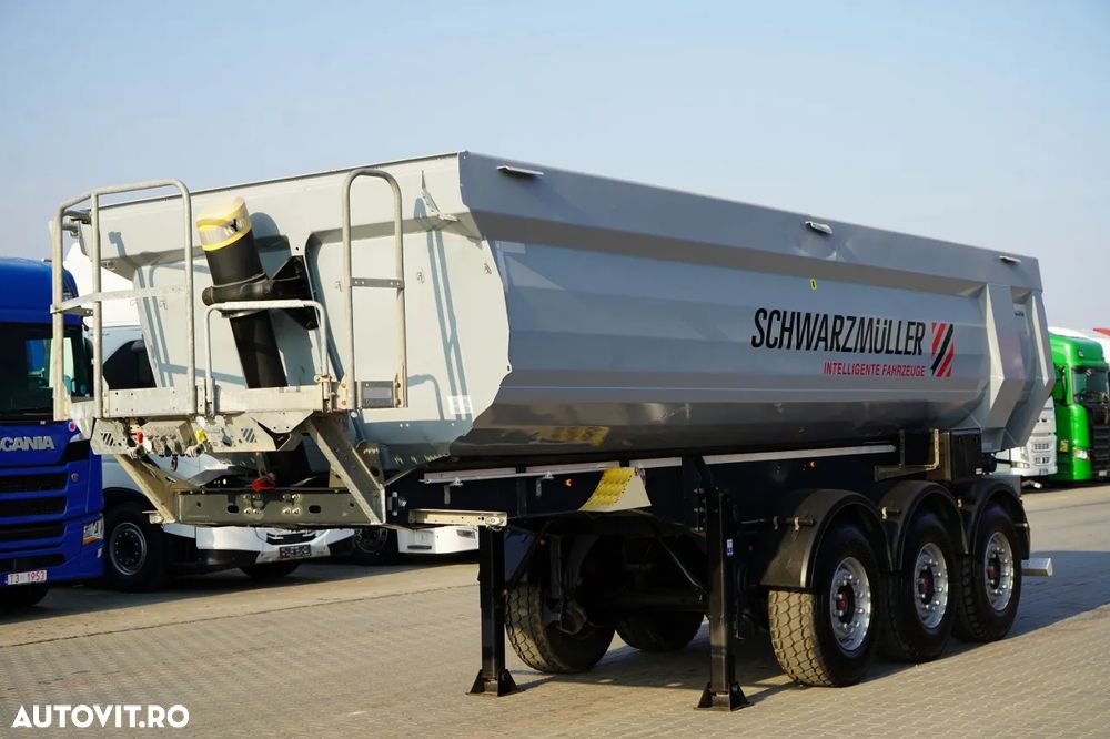Schwarzmuller BASCĂ SCHWARZMULLER / 25 m³ / REMORCĂ DIN OȚEL / STANDARD / AXĂ RIDICATĂ / SAF - 3