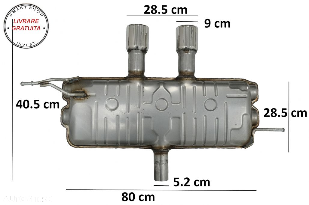 Prelungire Bara Spate VW Golf 5 V (2003-2007) R32 Look cu Sistem de evacuare- livrare gratuita - 13