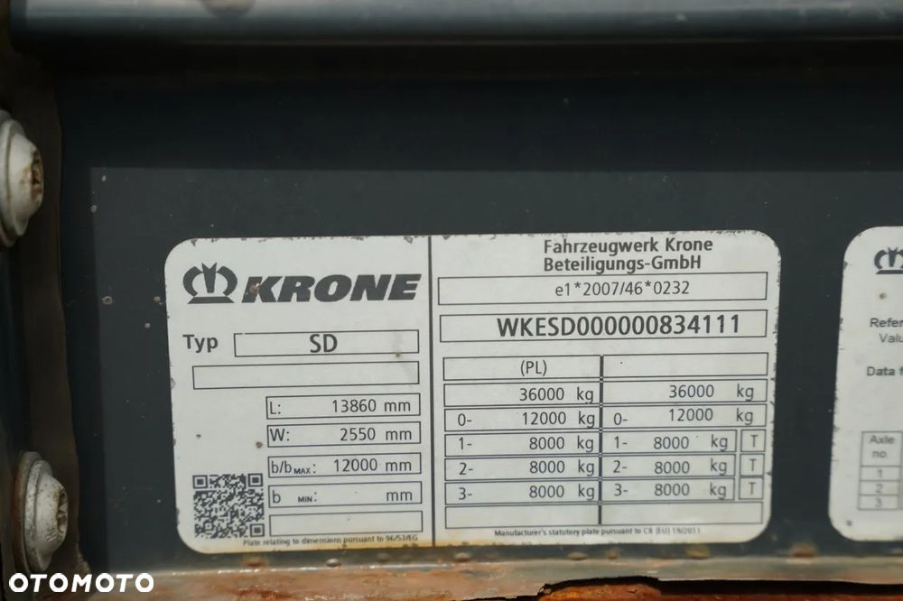 Krone FIRANKA / 385/55 R22,5  / DACH PODNOSZONY / - 29