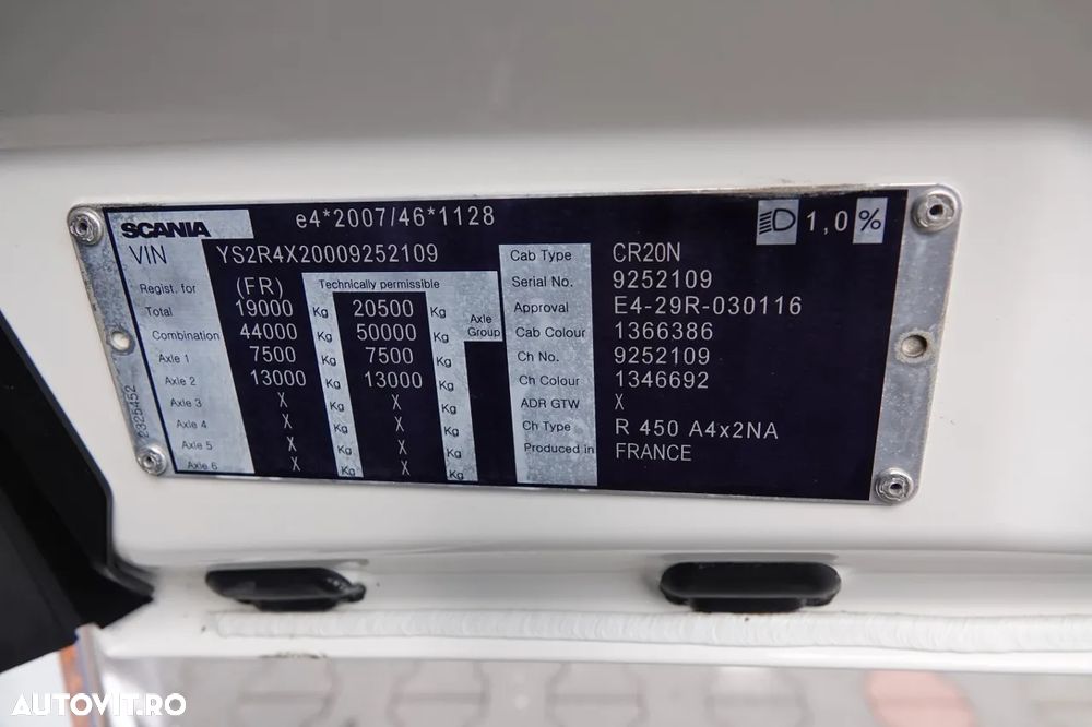 Scania R 450 / RETARDER / HIDRAULICĂ / I-PARK COOL / ANVELOPE 100% - 38