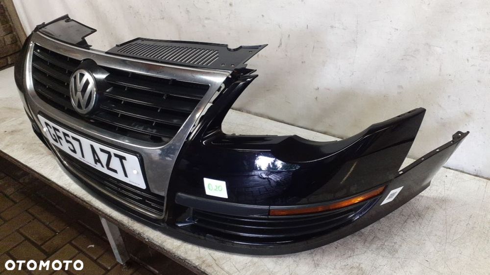 $ ZDERZAK PRZÓD PRZEDNI DO VW VOLKSWAGEN PASSAT B6 GRILL LC9Z CZARNY - 3