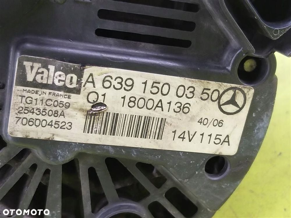 Alternator Mitsubishi Colt Z30 2004-2012 1,5 DID A6391500350 ORYGINAŁ - 5