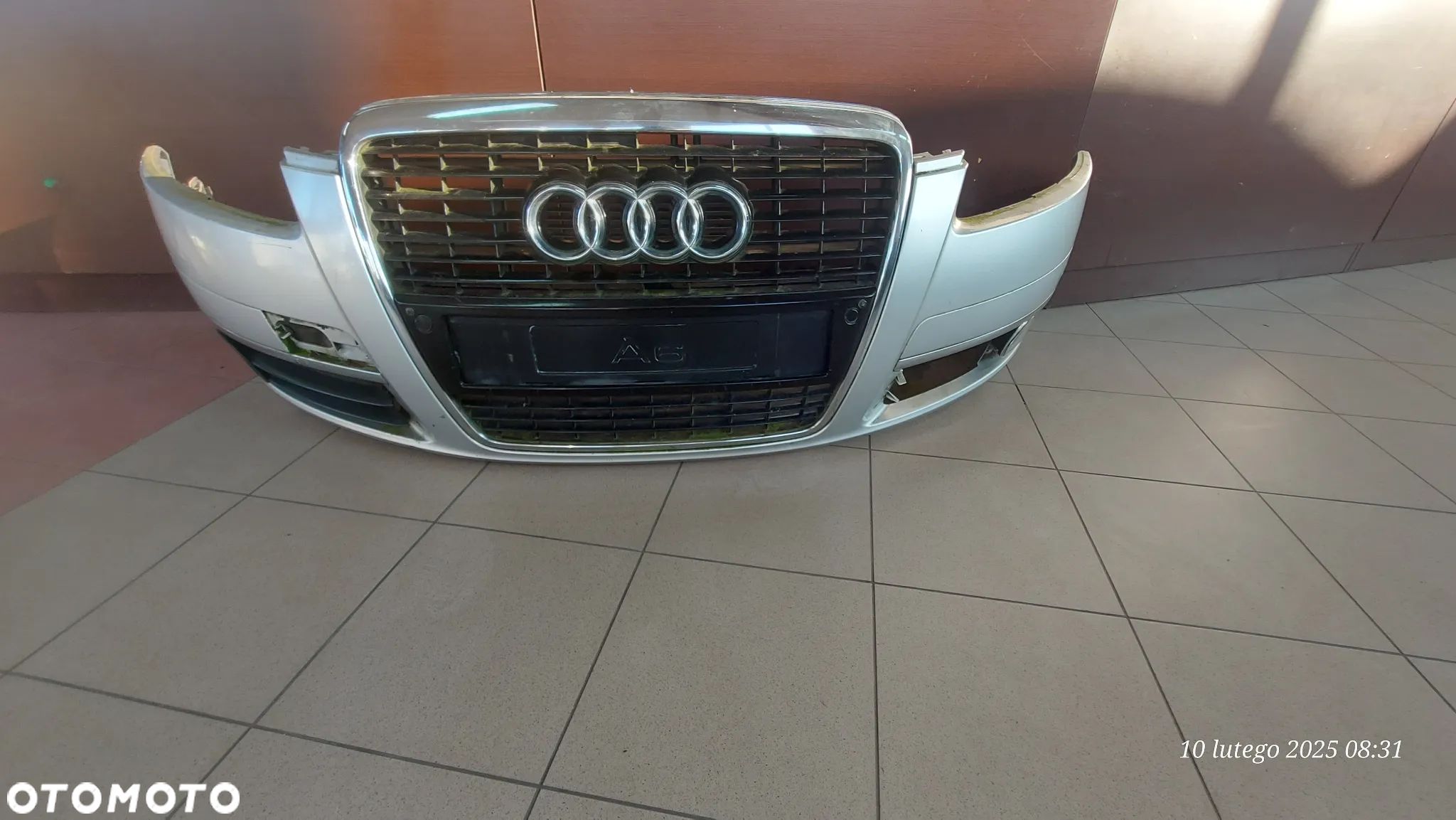 Zderzak przednia audi a6 c6 04-09 srebrny kod LY7W - 1
