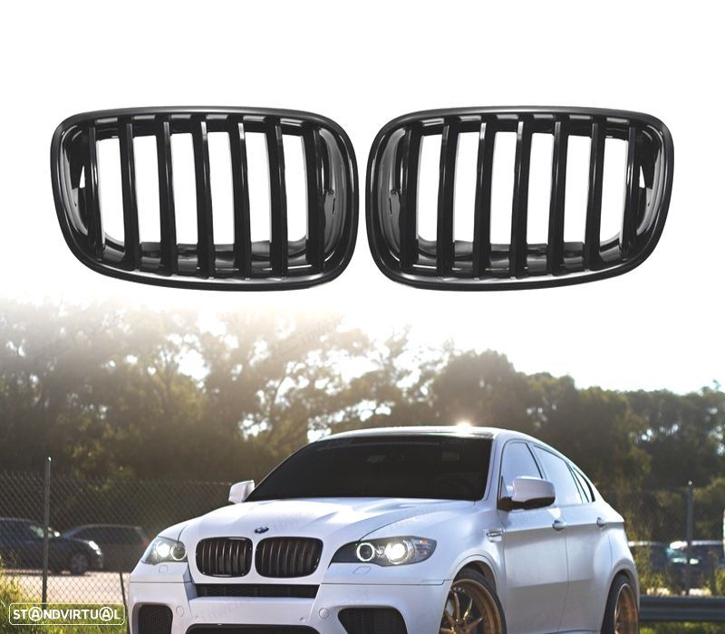 GRELHAS BMW X5 E70 X6 E71 07-14 LOOK M PERFROMANCE PRETO BRILHANTE - 2