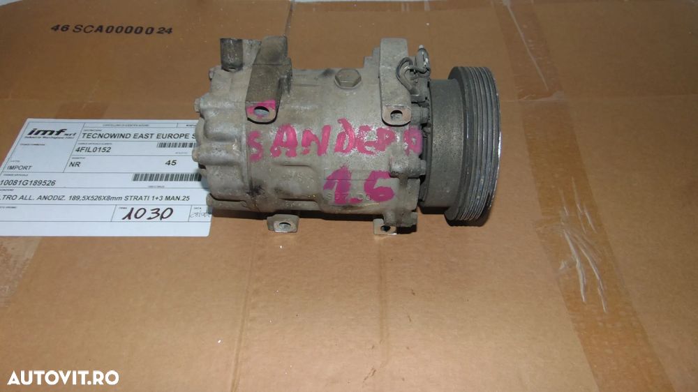 Compresor Clima Dacia Sandero,Duster,Logan 1.6 benzina cod 2447810124/926000097R - 2
