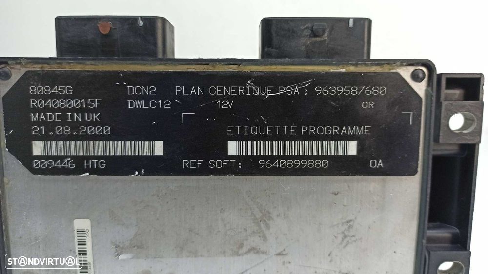 CENTRALINA DO MOTOR UCE CITROEN C15 1.8 DIESEL (161) - 2