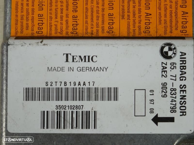 Centralina De Airbags Bmw 3 (E36)  6577 8374798 / Zae29029 / 657783747 - 2
