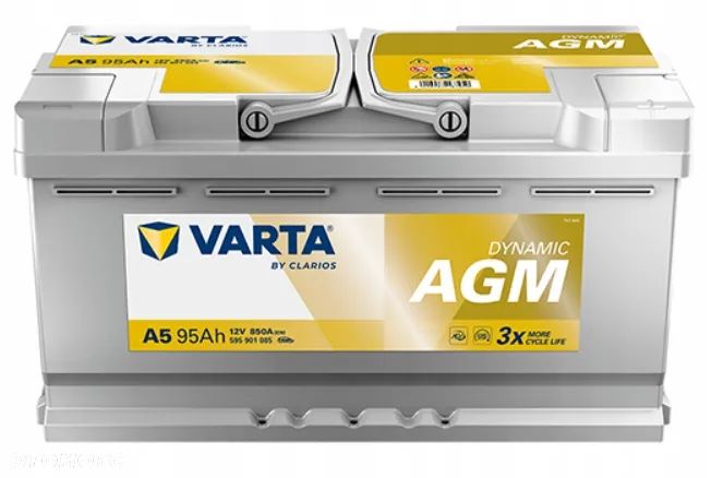 Akumulator Varta AGM 595901085 95Ah 850A P+ 12V - 1