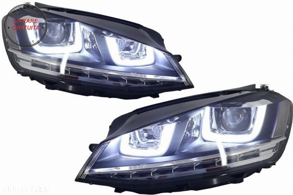 Pachet Exterior cu Faruri LED Semnal Dinamic VW Golf 7 VII (11/2012-07/2017) R Des- livrare gratuita - 14