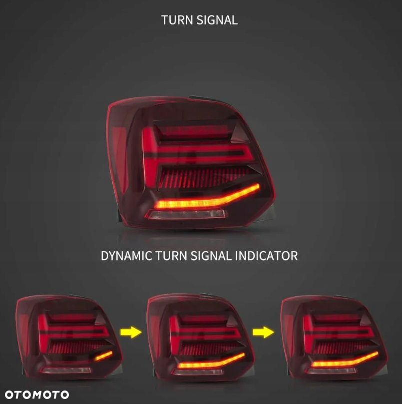Lampy tyl kpl Vland Led Neon Diody Dynamiczne Vw Polo V 5 6r 6r0 2009-2017 - 4