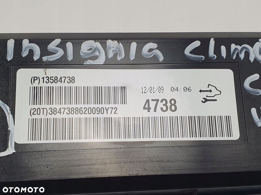 MODUŁ STEROWNIK NAWIEWÓW Opel Insignia A komputer klimatyzacji 13584738 - 7