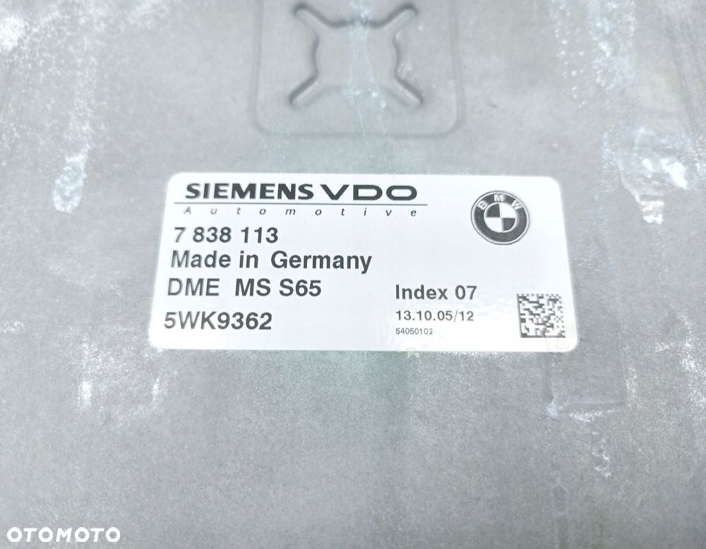 KOMPUTER SILNIKA STEROWNIK BMW E63 M6 7838113 DME MSS65 5WK9362 - 4