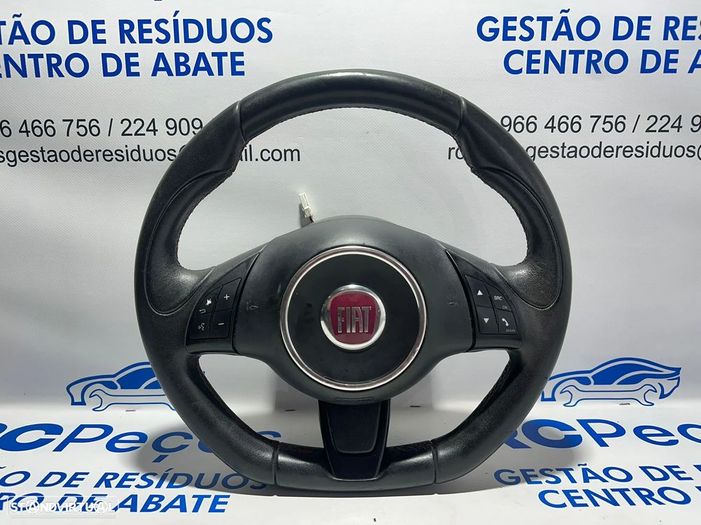 .Volante Original Pele Perfurada FGP Fiat 500 34157009B 2007 - 2015