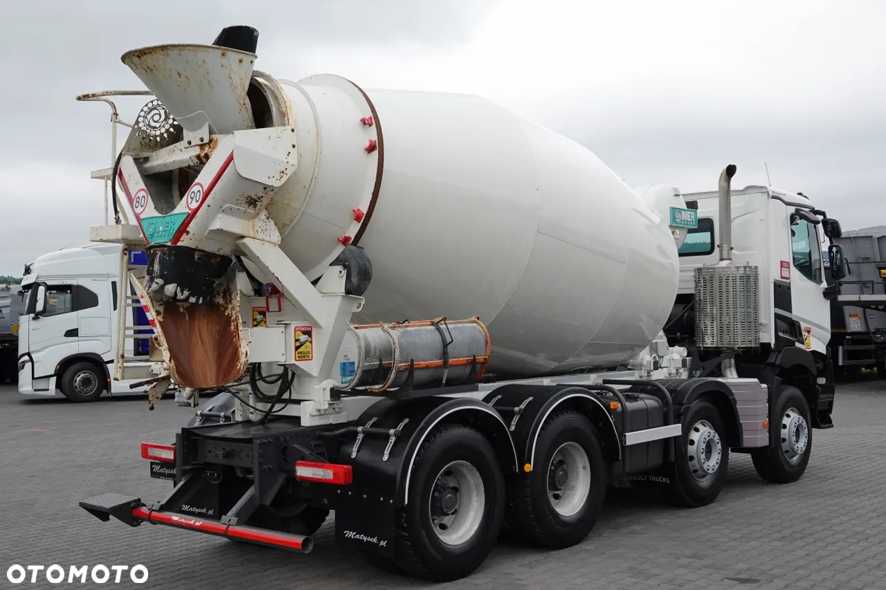 Renault T 460 / 8X4 / BETONOMIESZARKA / GRUSZKA 9M3 / IMER / ALUFELGI / EURO 6 - 4