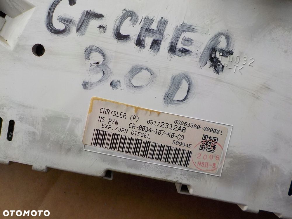 licznik jeep grand cherokee III WK WH 3,0 crd 07r 05172312AB - 2