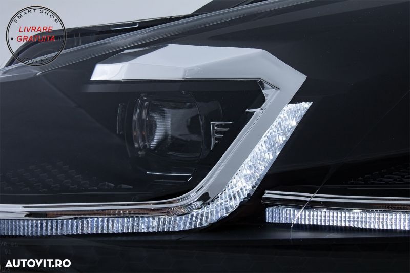 Faruri LED si Stopuri FULL LED VW Golf 6 VI (2008-2013) Facelift G7.5 Look Silver - livrare gratuita - 3