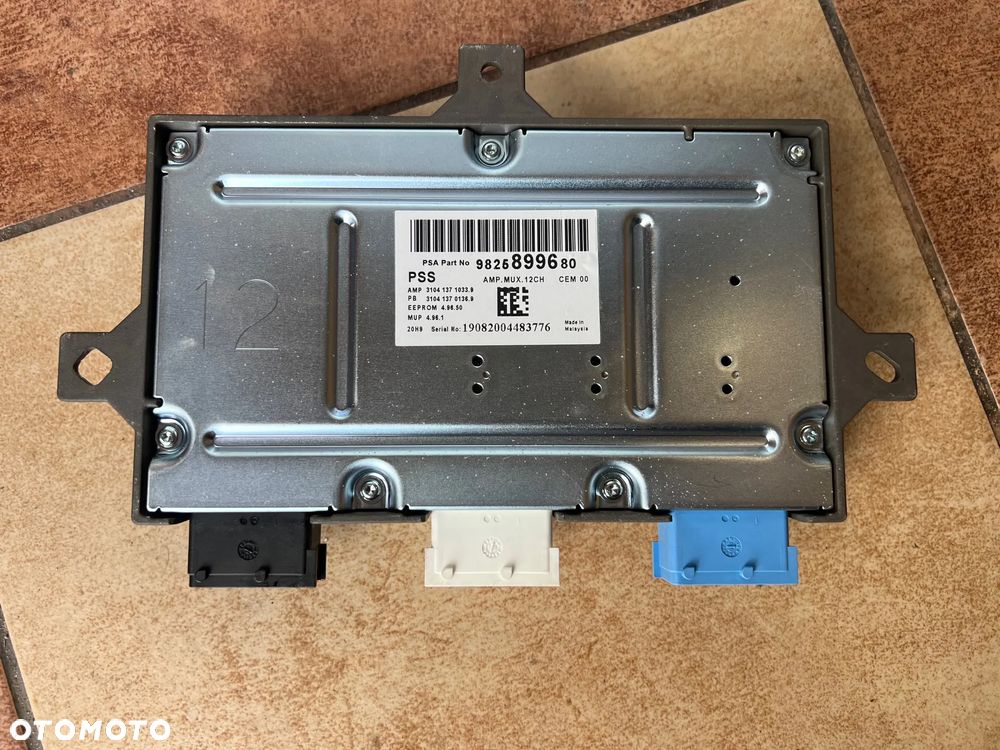 WZMACNIACZ STEROWNIK MODUŁ NAGŁOŚNIENIA DENON CITROEN DS3 CROSSBACK PEUGEOT 208 OPEL 9825899680 - 2