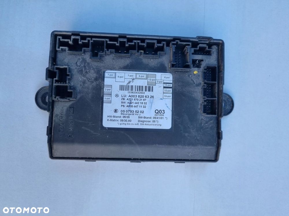 MERCEDES W221 MODUŁ DRZWI LEWY PRZÓD A2218702187