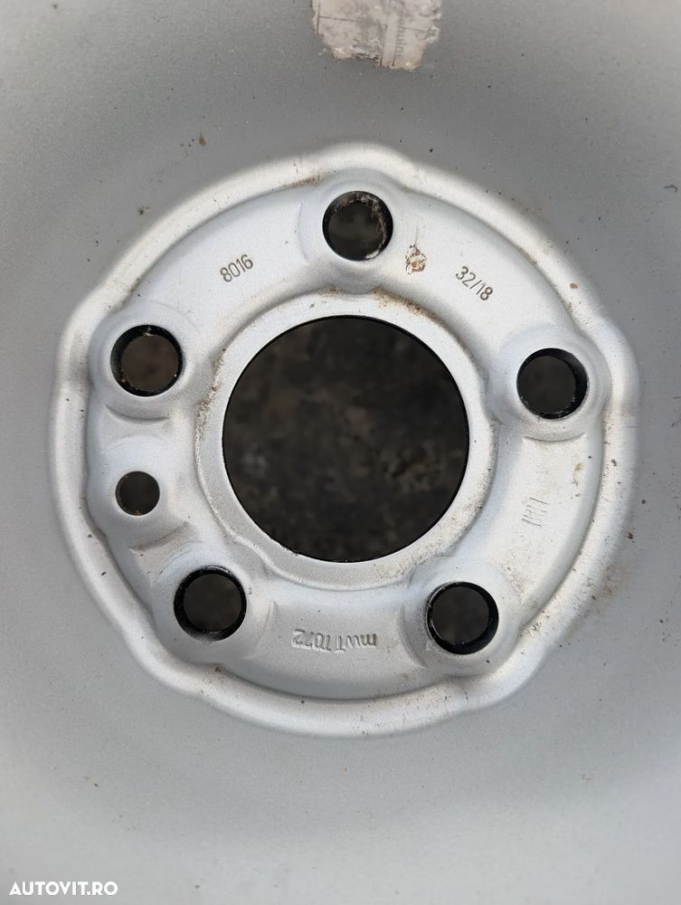 Janta tabla R15'' 5x98 Roata Rezerva FIAT Doblo 2 II Combo D Ducato 3 Typ250 MWT T072 - 3