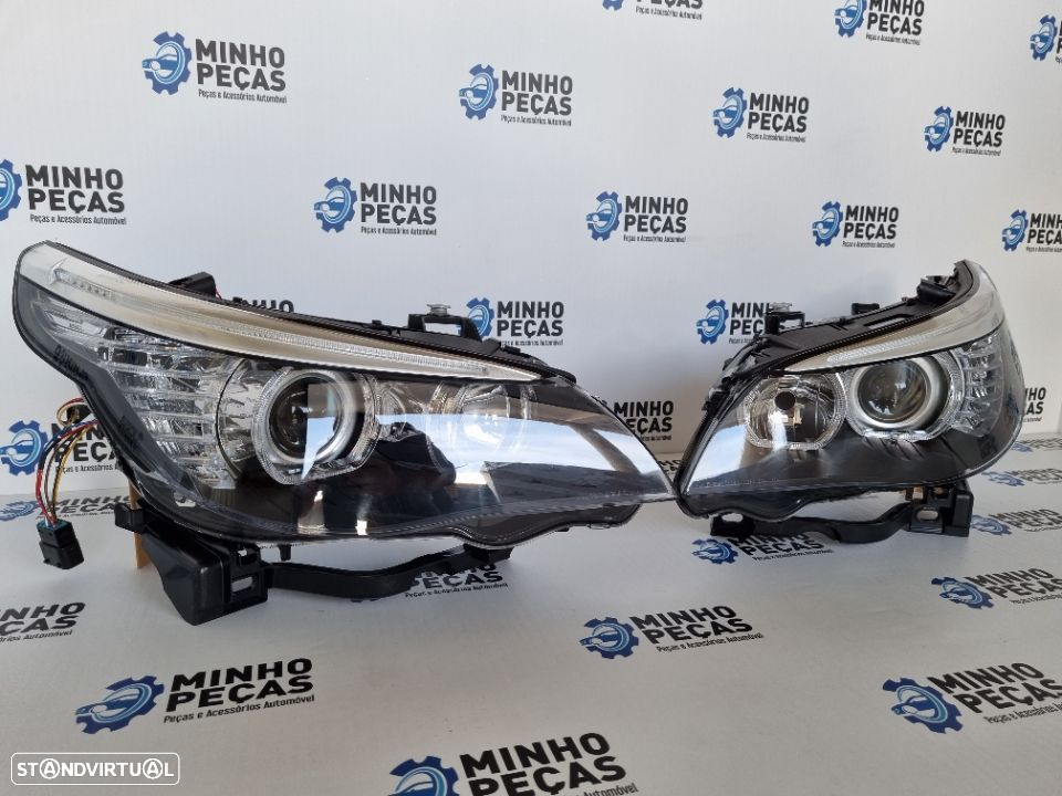 Faróis Angel Eyes BMW (E60/E61) Fundo Preto - 3