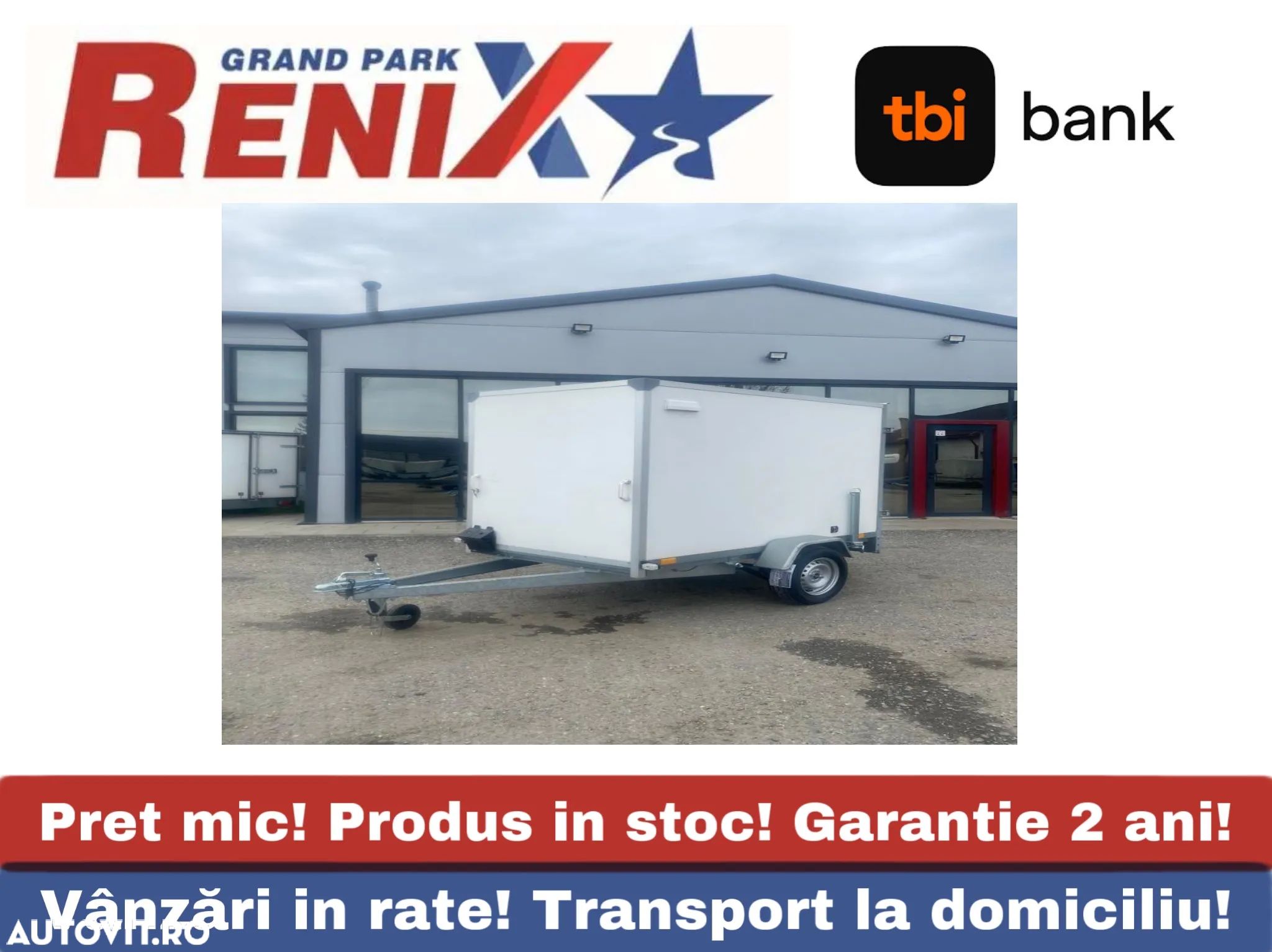 Niewiadow Remorca auto 750kg/Furgon/Carosata 205/117/150 - 1