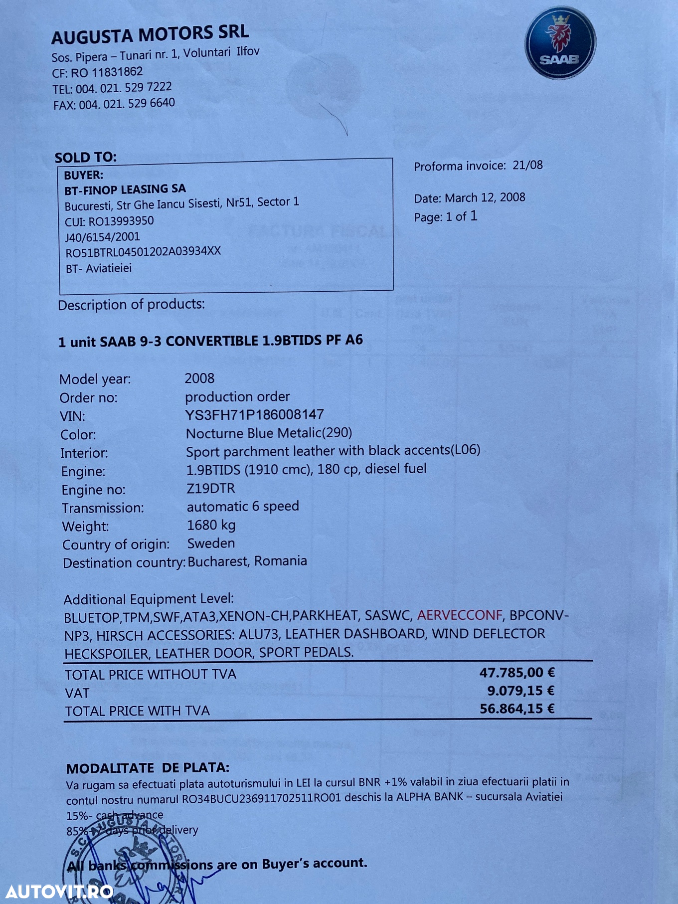 Saab 9-3 1.9BTiDS PF Aero Convertibile Aut - 19