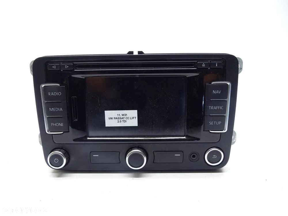 RADIO RADIOODTWARZACZ CD NAVI NAWIGACJA 3C8035279B VW PASSAT CC LIFT - 1