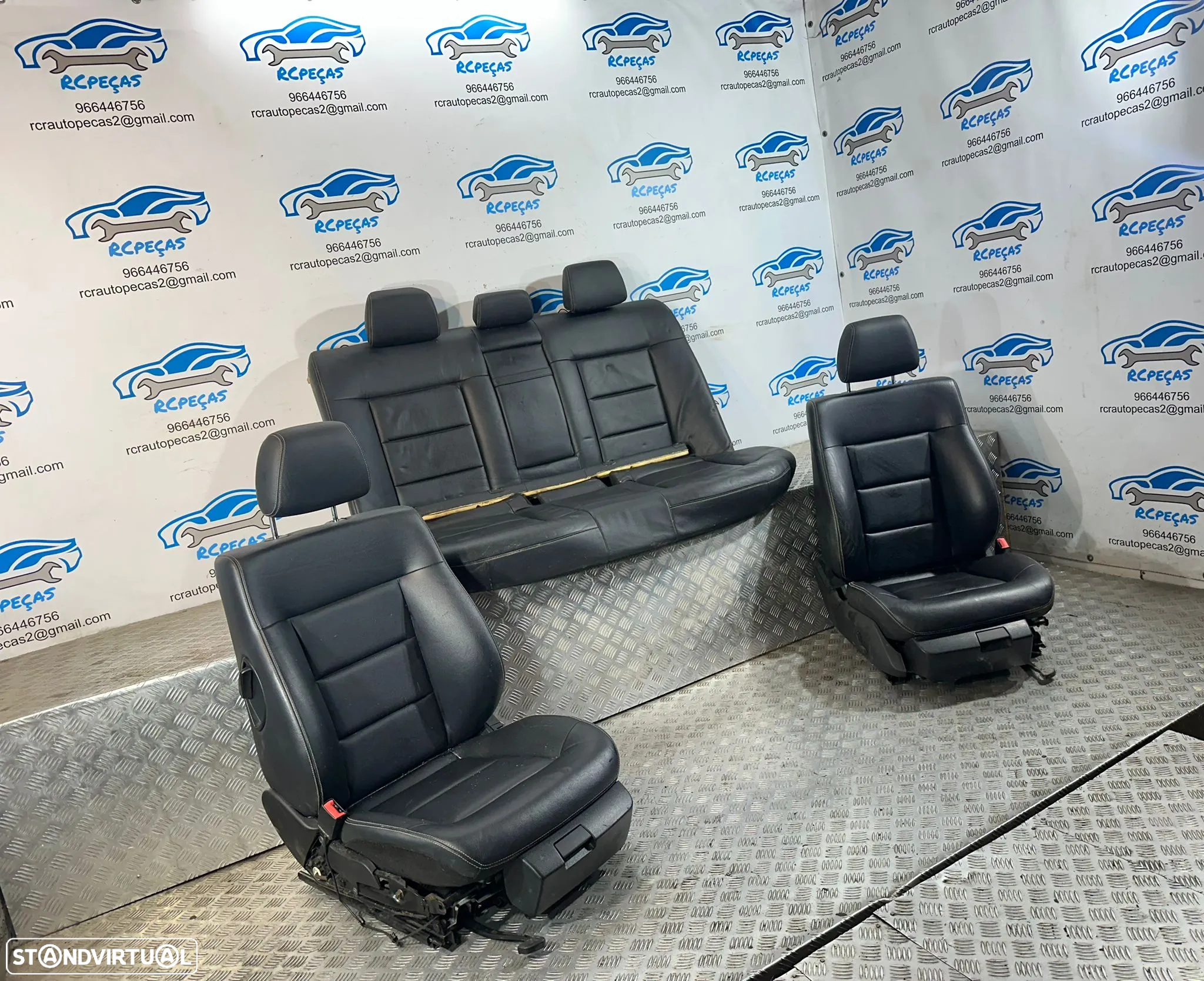 .Conjunto Bancos Pele Tecido Elétricos Frente Frontais Tras Traseiros Originais AMG Sport Mercedes-Benz Classe C W212 S212 Carro Sedan 2009 - 2016 - 4