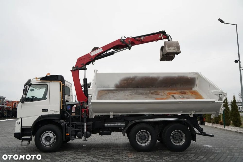 Volvo FM 410 / 6x4 / WYWROTKA + HDS PALFINGER 18002-EH A / HYDROBURTA / STEROWANIE RADIOWE / ŁYCHA / ROTATOR / EURO 6 - 7