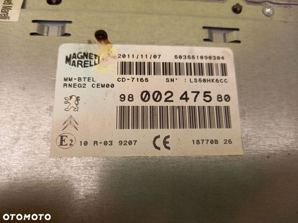 RADIO CD NAWIGACJA 9800247580 PEUGEOT 508 12R - 3