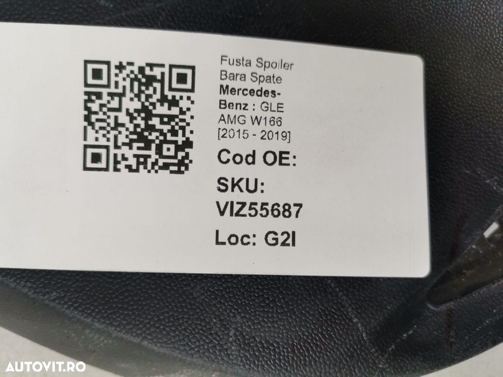 Fusta Spoiler Bara Spate Mercedes-Benz  GLE AMG W166 2015 2016 2017 20 - 8