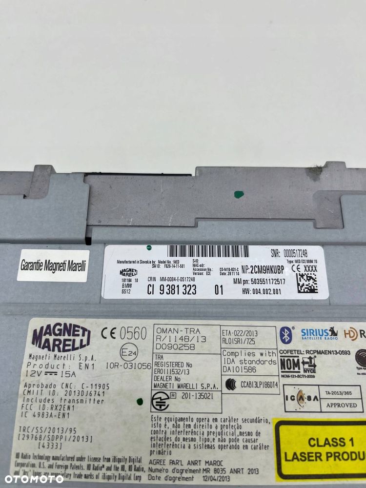 BMW F20 F21 F30 RADIO CZYTNIK NAWIGACJA 9381323 - 3