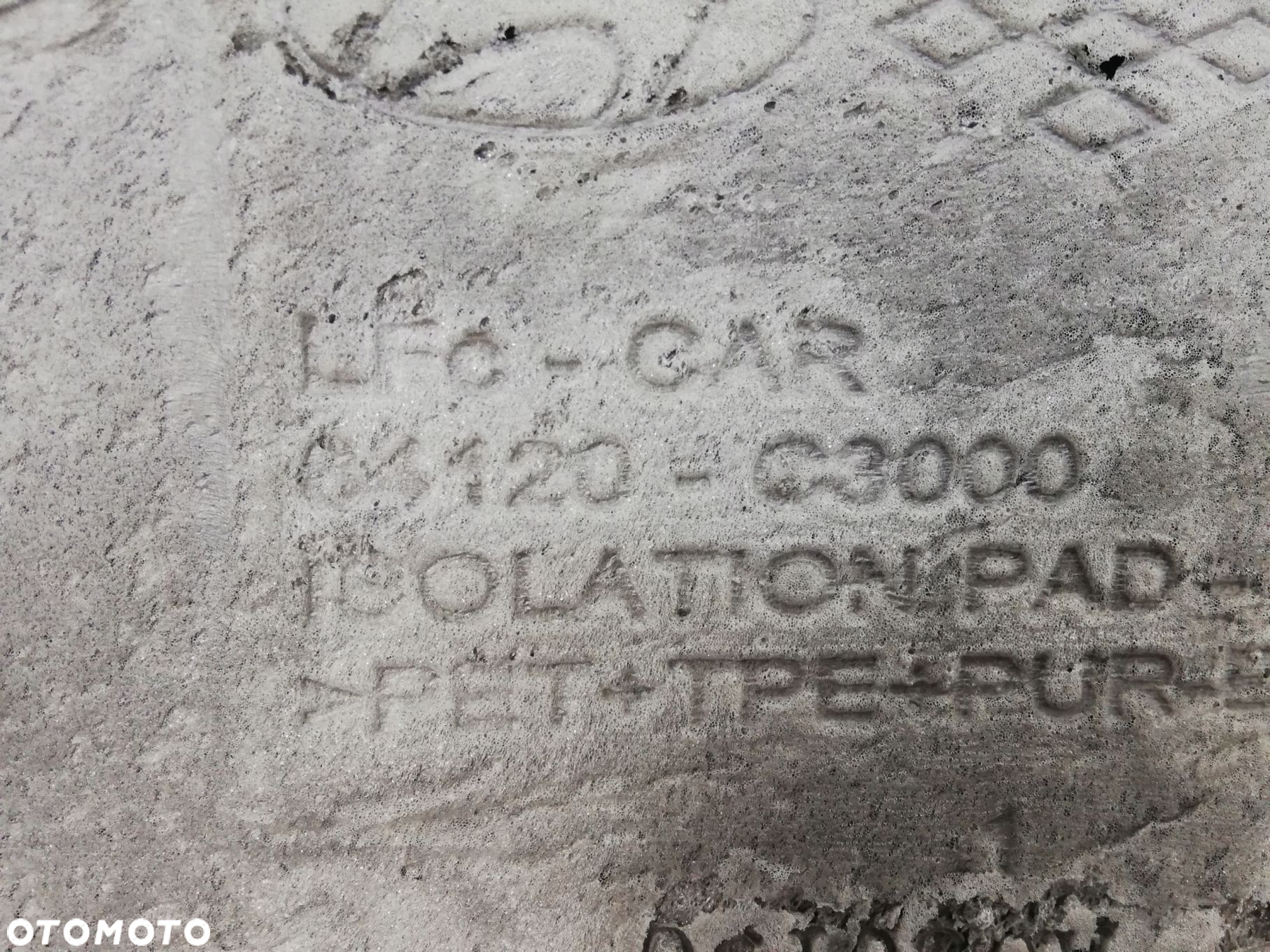 Wygłuszenie wyciszenie ściany grodziowej Hyundai Sonata VII 64120-C3000 - 3